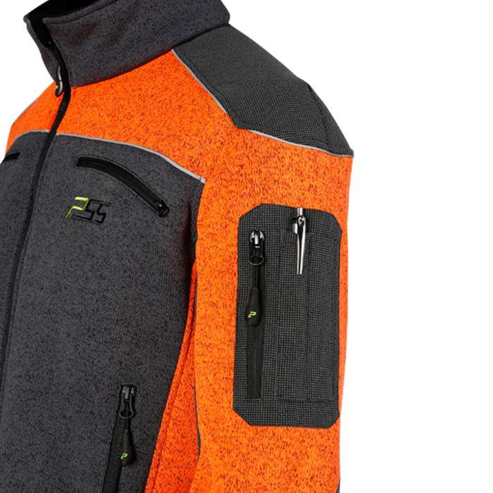 Faserstrickjacke X-treme Arctic gr/or M-2XL