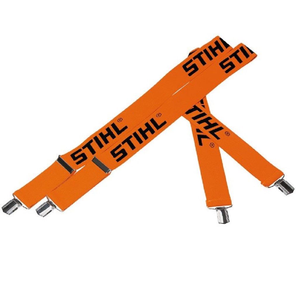 Hosenträger orange mit Metallklips