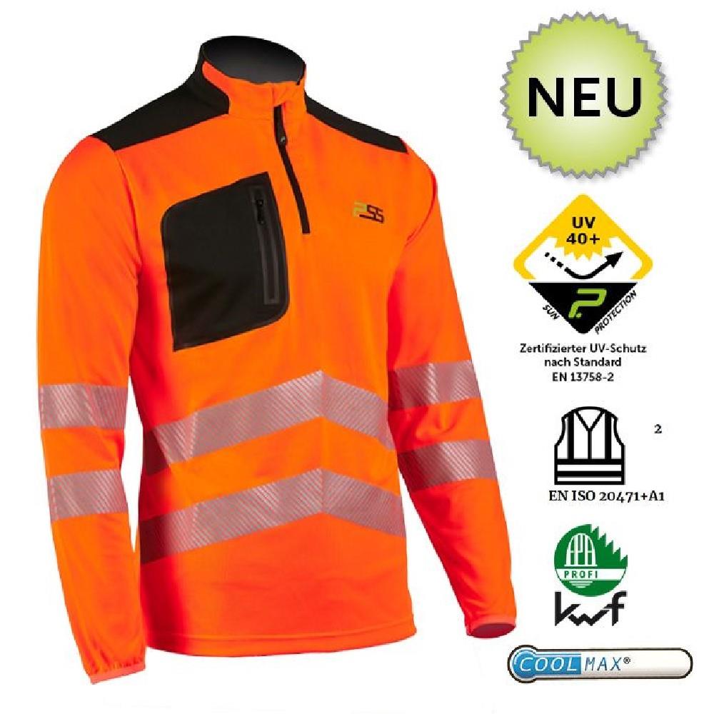 Funktionsshirt X-treme Skin Langarm orange Gr. M-2XL Klasse 2 UV 40+