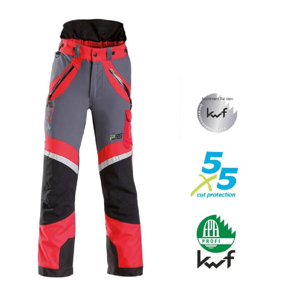 Schnittschutzhose X-treme Light grau/rot Gr. 50-54