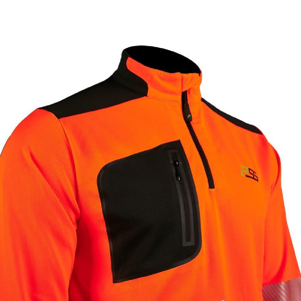 Funktionsshirt X-treme Skin Langarm orange Gr. M-2XL Klasse 2 UV 40+