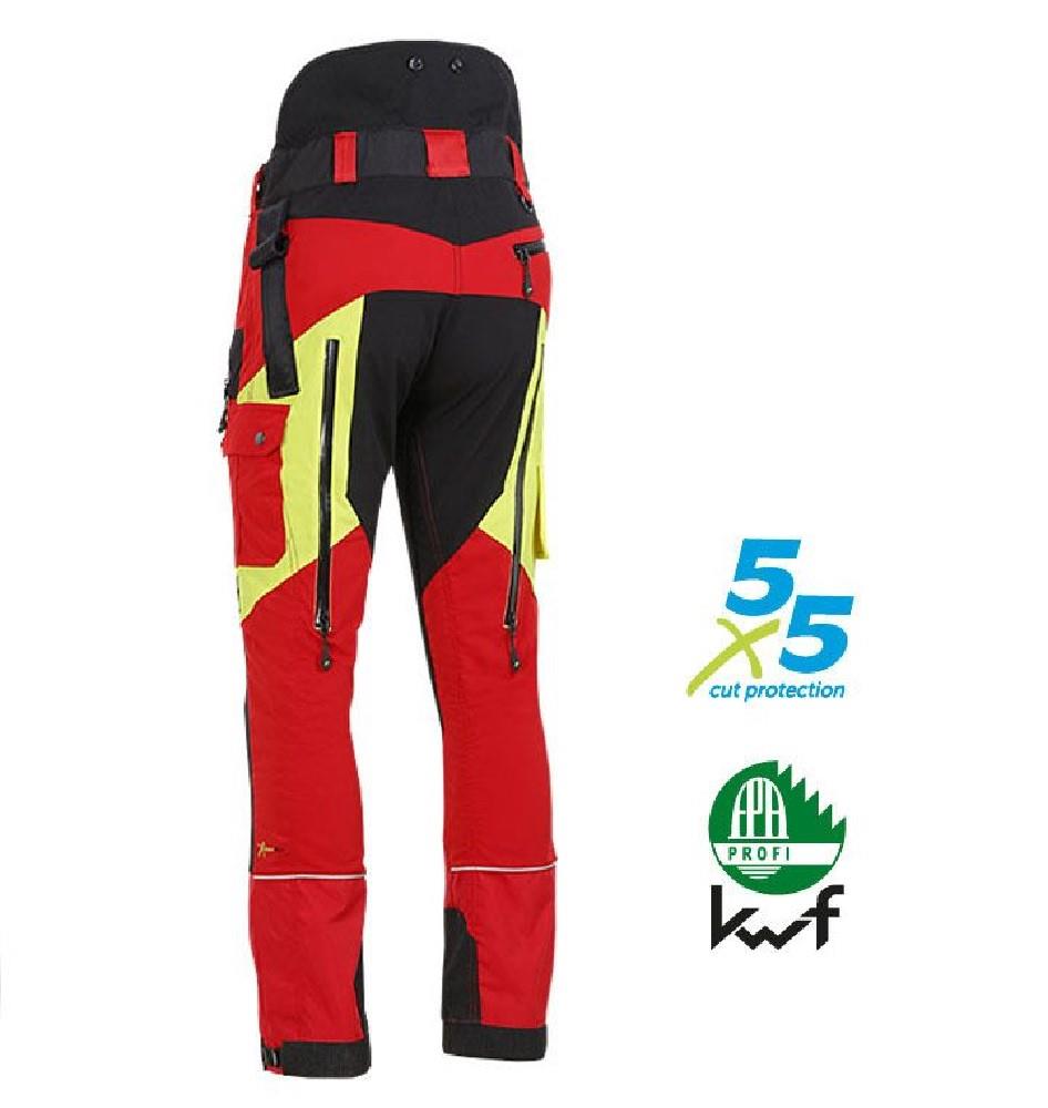Schnittschutzhose X-treme Air rot/gelb Gr. 48-56 PSS