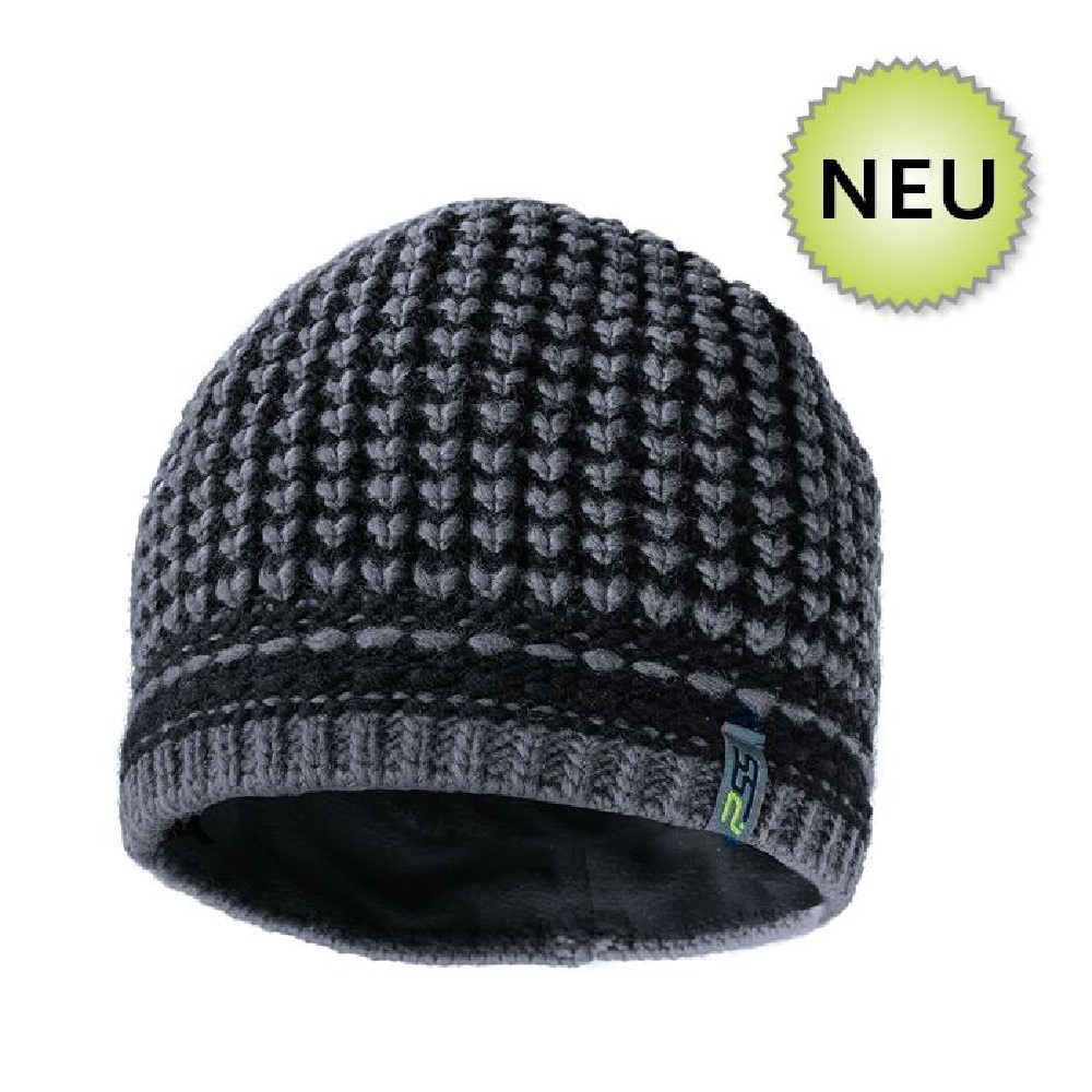 Strickmütze grau/schwarz